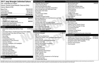 2017 Jeep Wrangler Unlimited Sahara