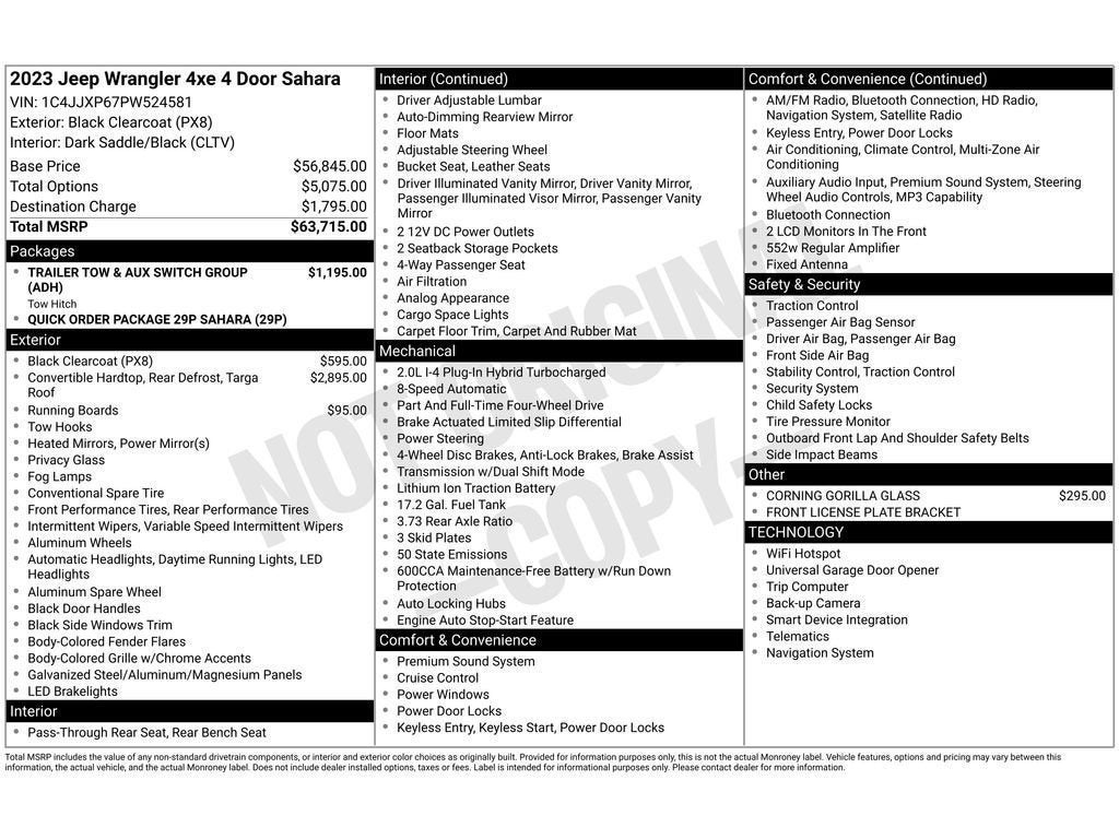 2023 Jeep Wrangler 4xe Sahara