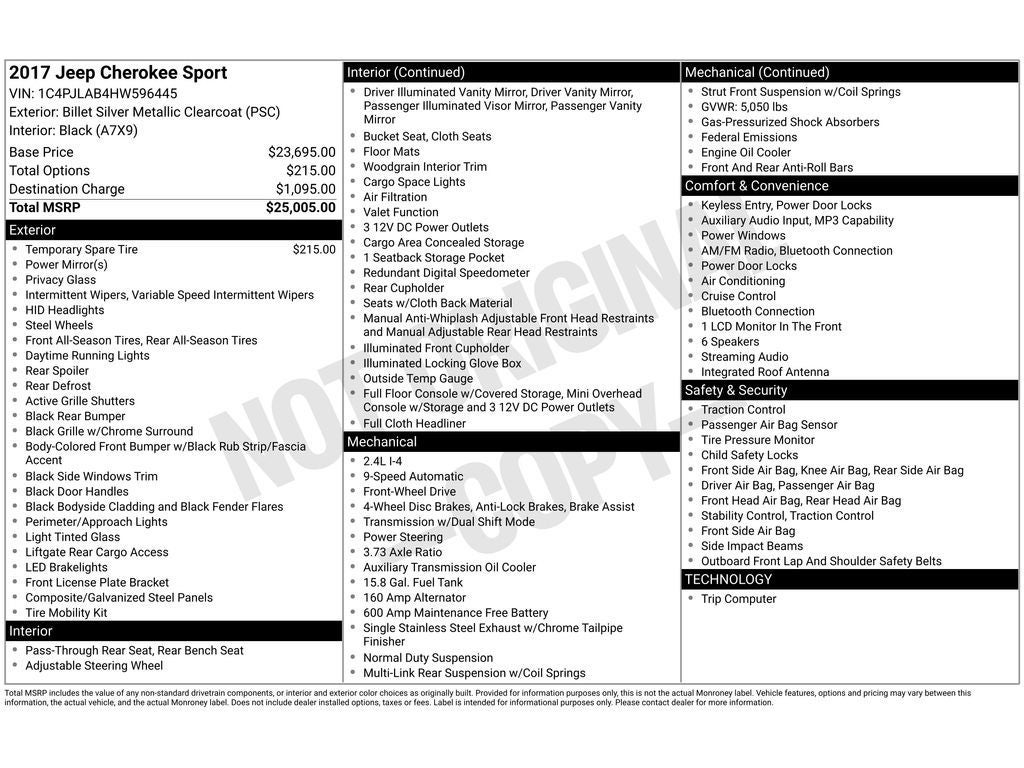 2017 Jeep Cherokee Altitude