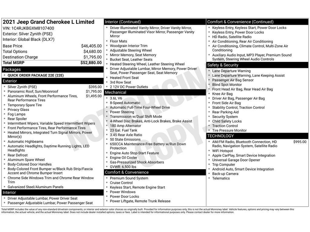 2021 Jeep Grand Cherokee L Limited