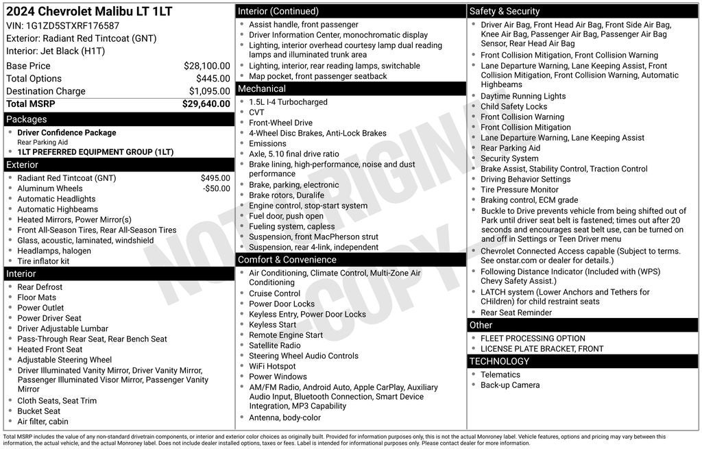 2024 Chevrolet Malibu LT 1LT