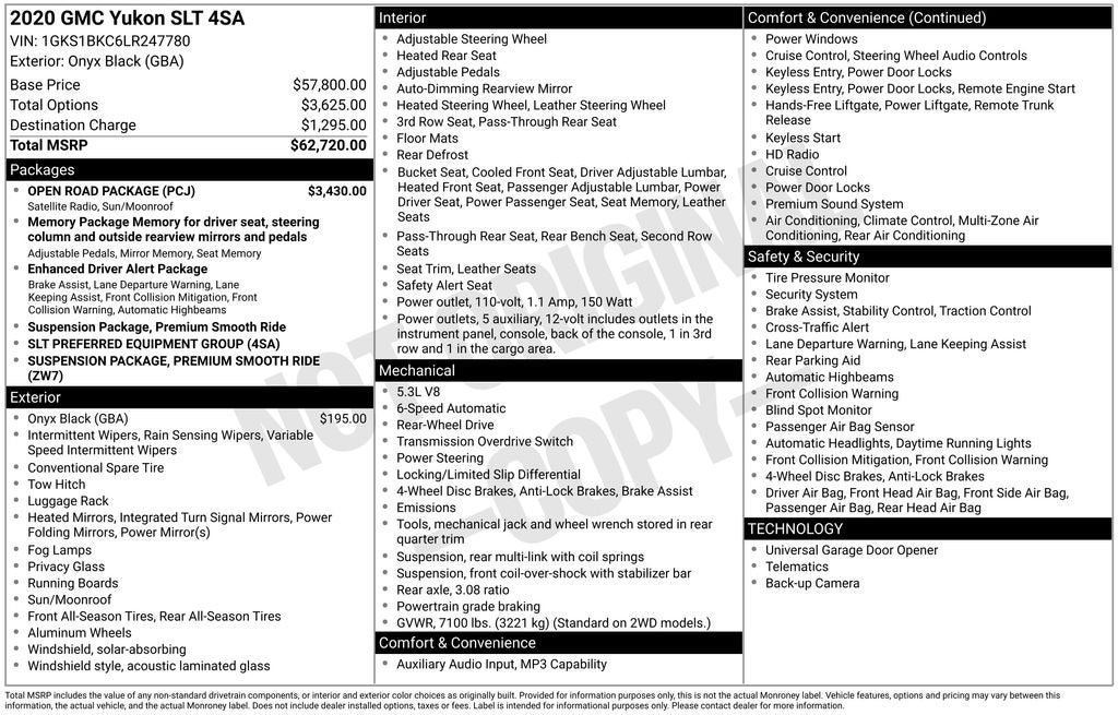 2020 GMC Yukon SLT