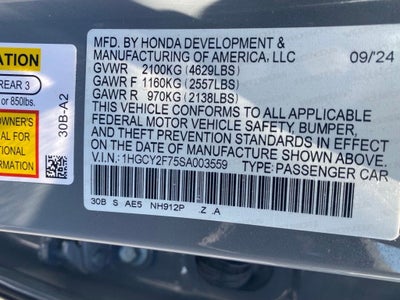 2025 Honda Accord Hybrid Sport-L
