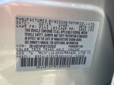 2019 Nissan Sentra SV