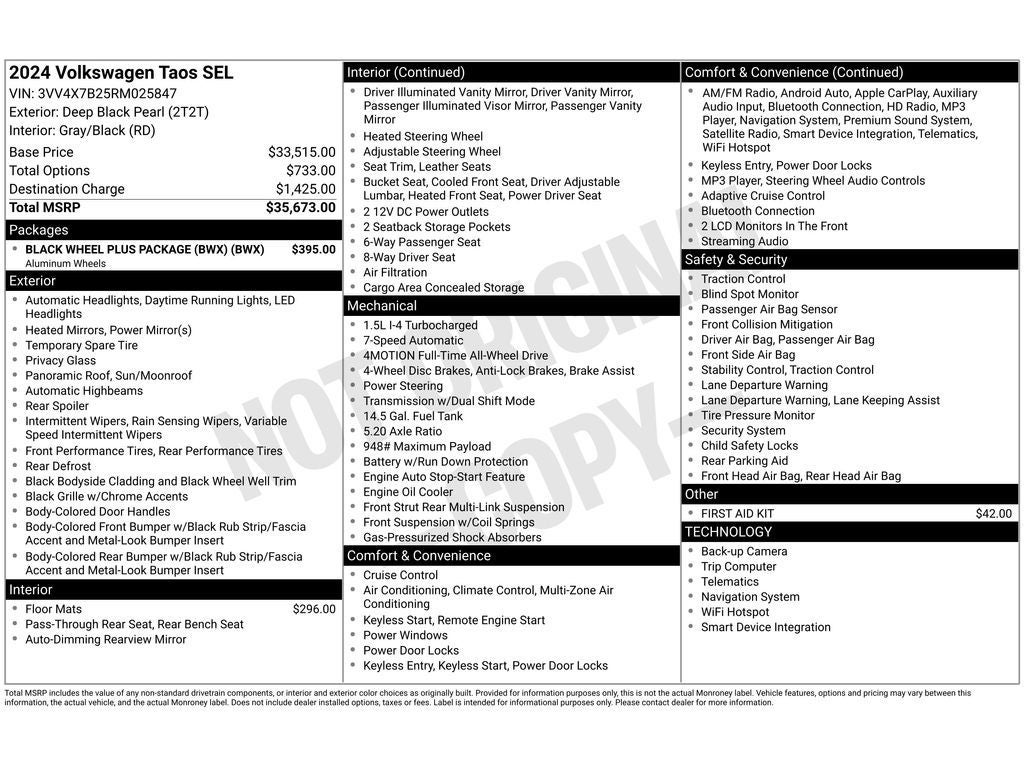 2024 Volkswagen Taos SEL