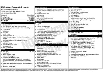 2019 Subaru Outback Limited
