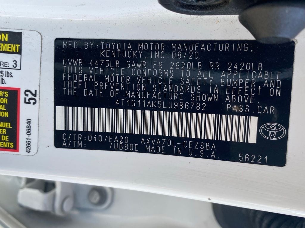 2020 Toyota Camry SE