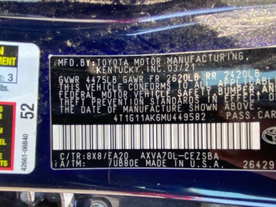 2021 Toyota Camry SE