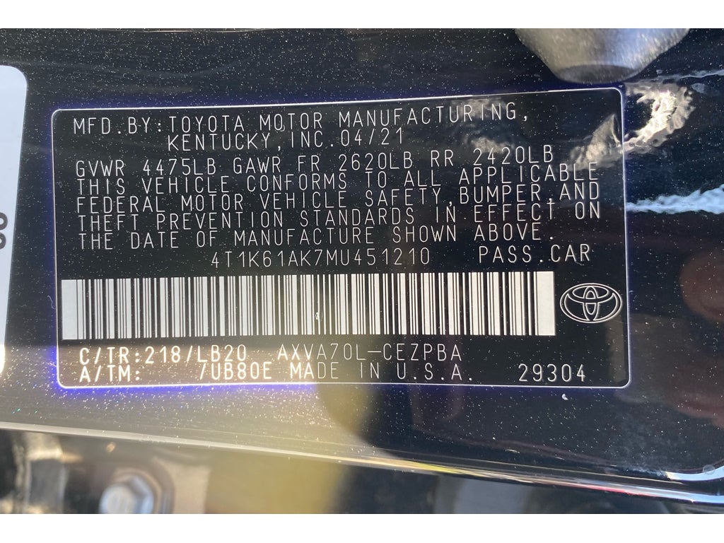 2021 Toyota Camry XSE