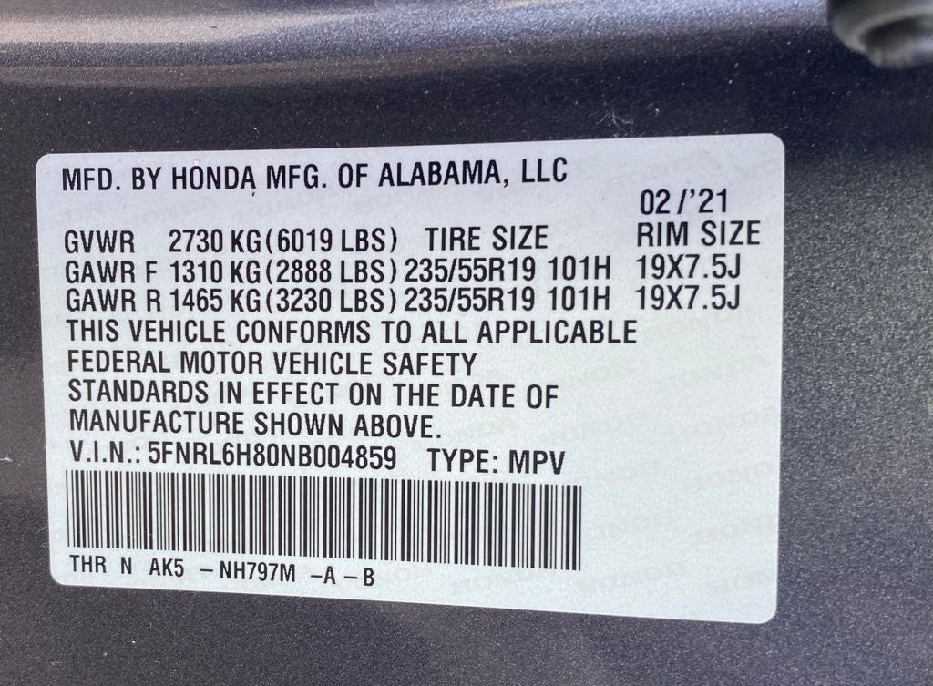 2022 Honda Odyssey Touring