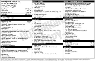 2022 Hyundai Elantra SEL