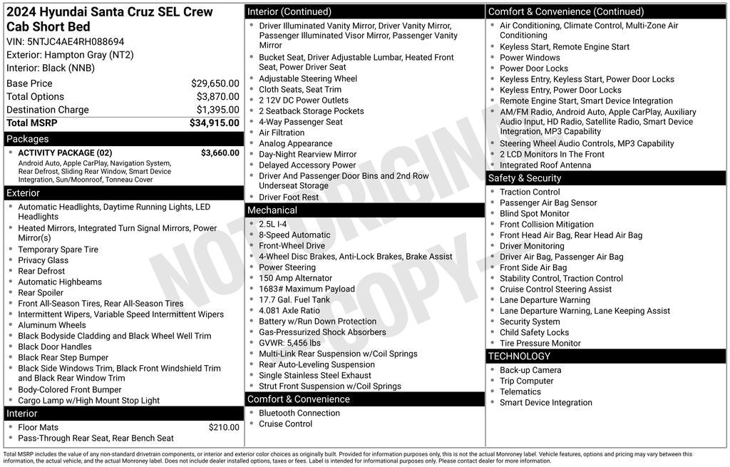 2024 Hyundai Santa Cruz SEL