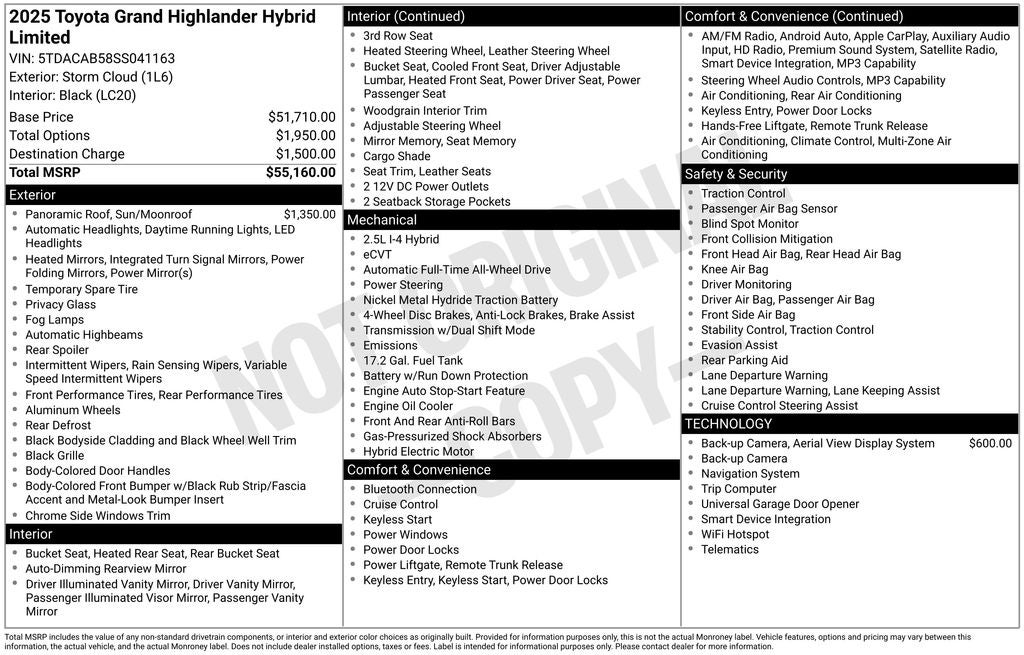 2025 Toyota Grand Highlander Hybrid Limited