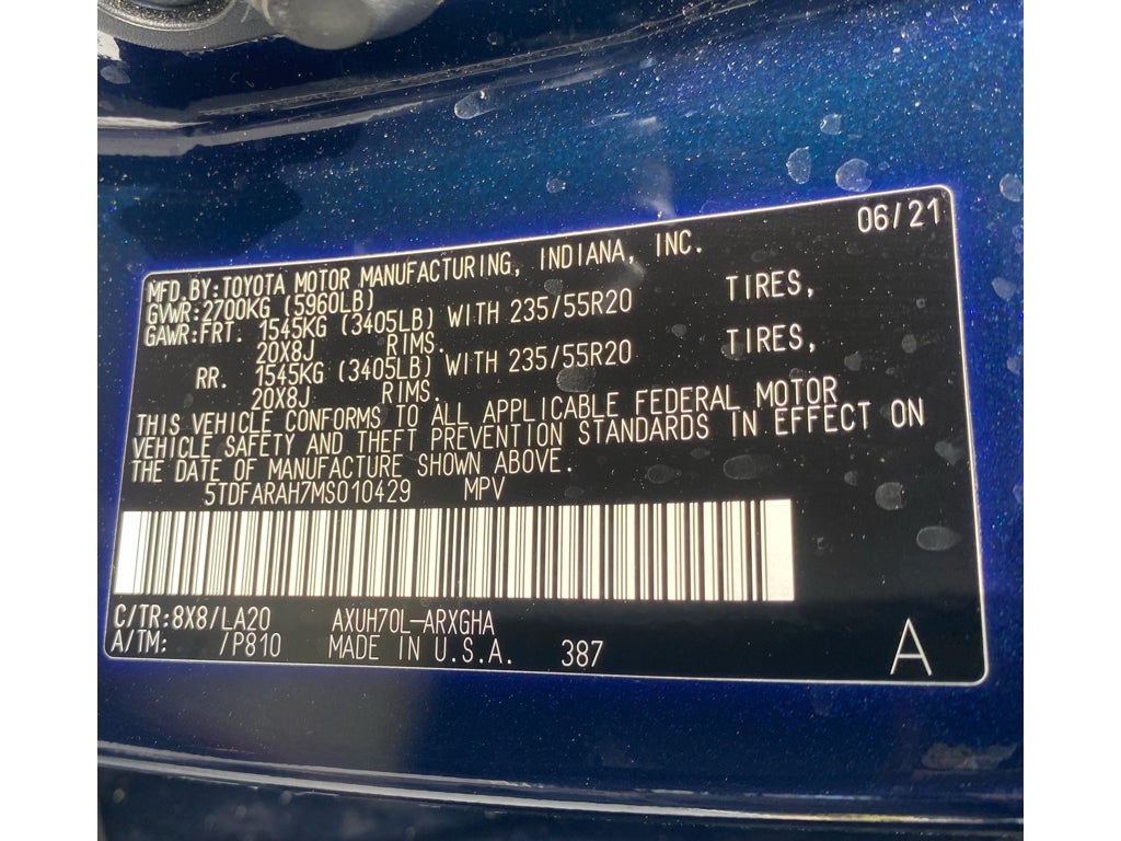 2021 Toyota Highlander Hybrid Hybrid Platinum