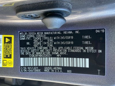 2019 Toyota Highlander SE Nightshade