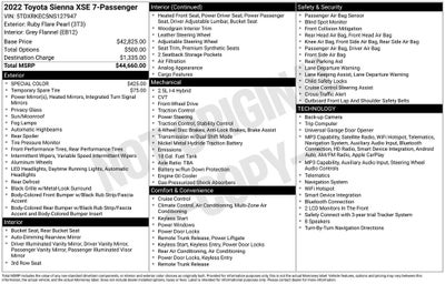 2022 Toyota Sienna XSE 7 Passenger