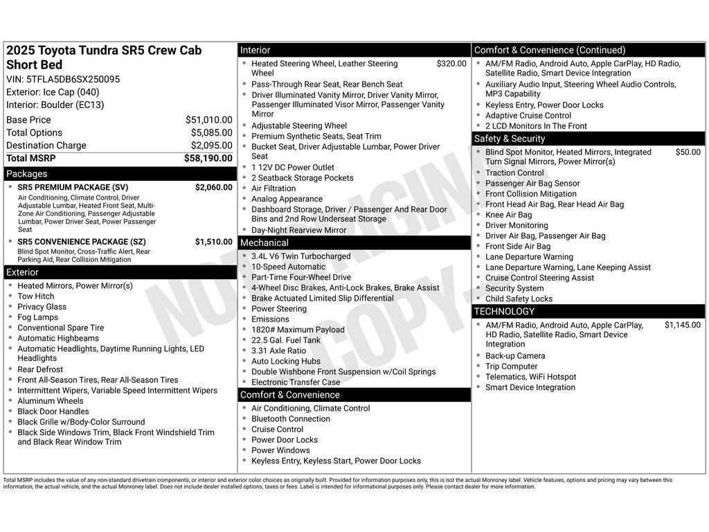 2025 Toyota Tundra SR5