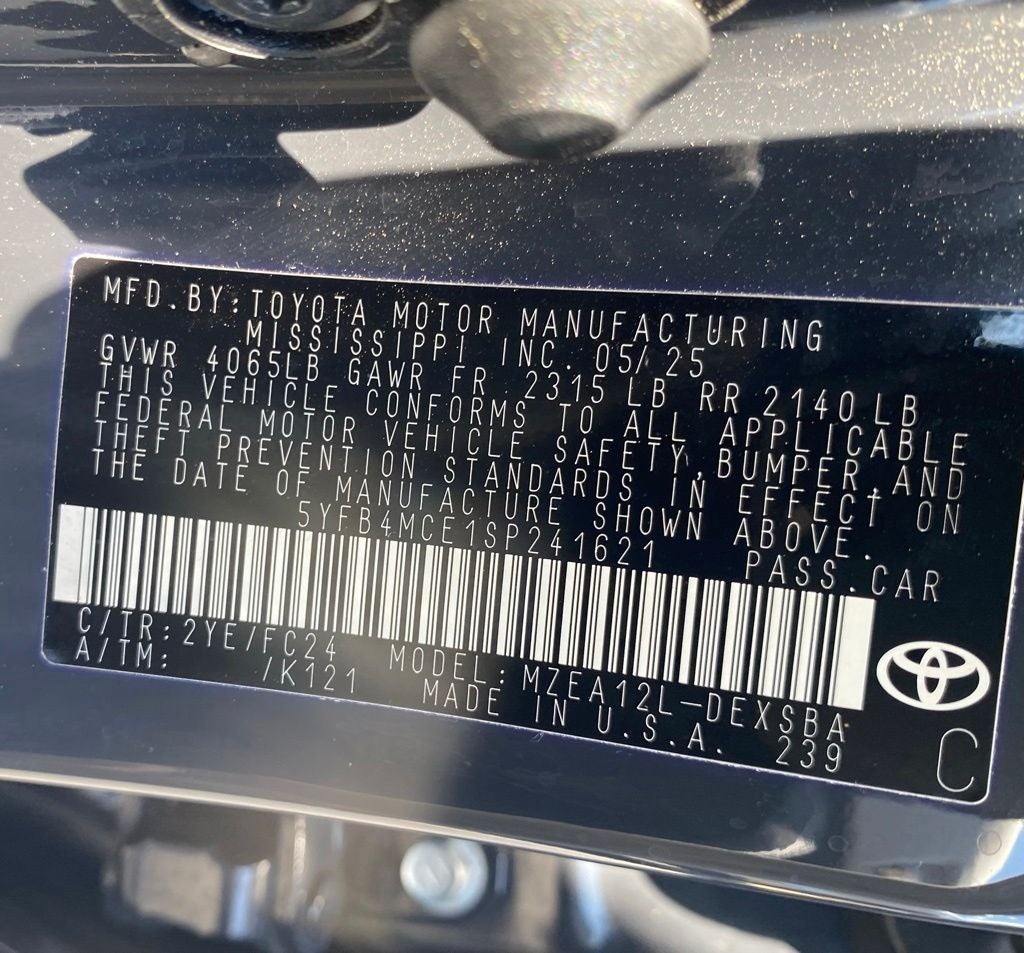 2025 Toyota Corolla FX
