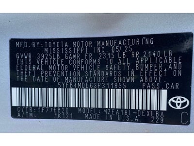 2025 Toyota Corolla LE