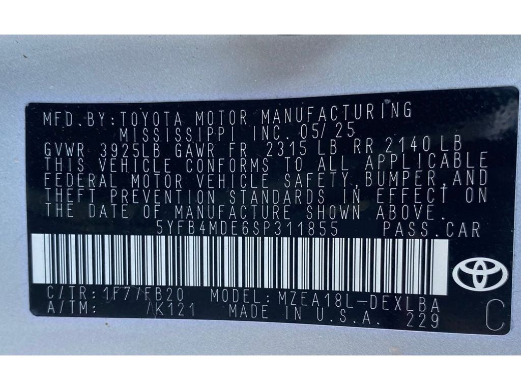 2025 Toyota Corolla LE