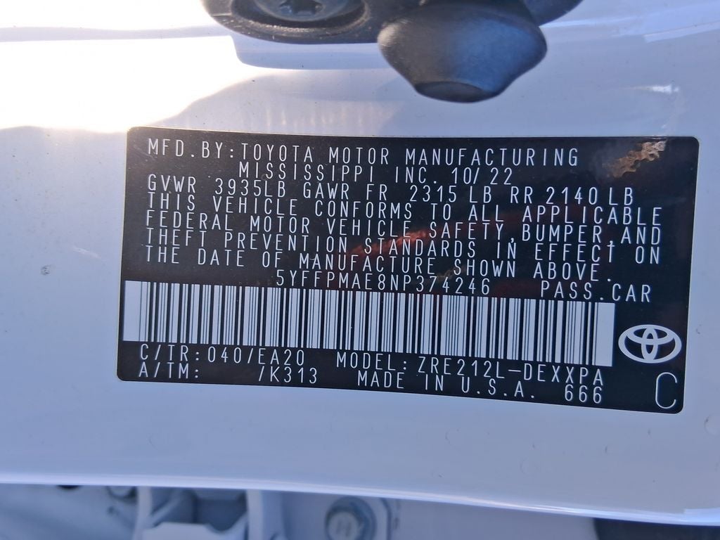 2022 Toyota Corolla XLE