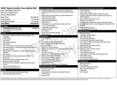 2025 Toyota Corolla Cross Hybrid Hybrid XSE