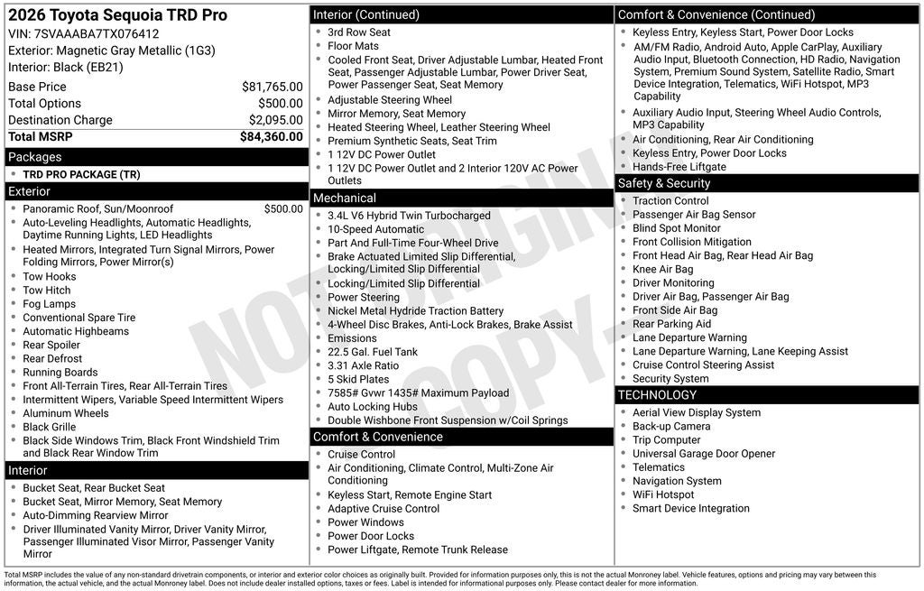 2026 Toyota Sequoia TRD Pro