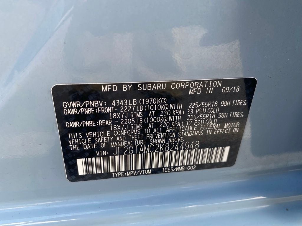 2019 Subaru Crosstrek 2.0i Limited