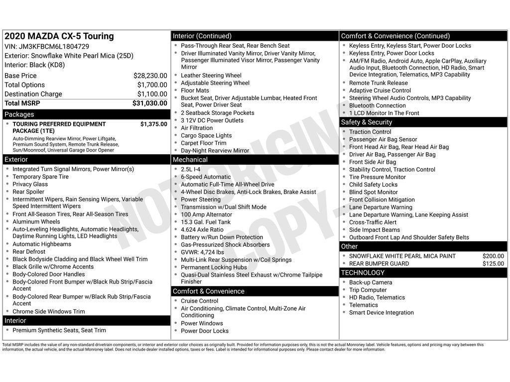 2020 Mazda Mazda CX-5 Touring