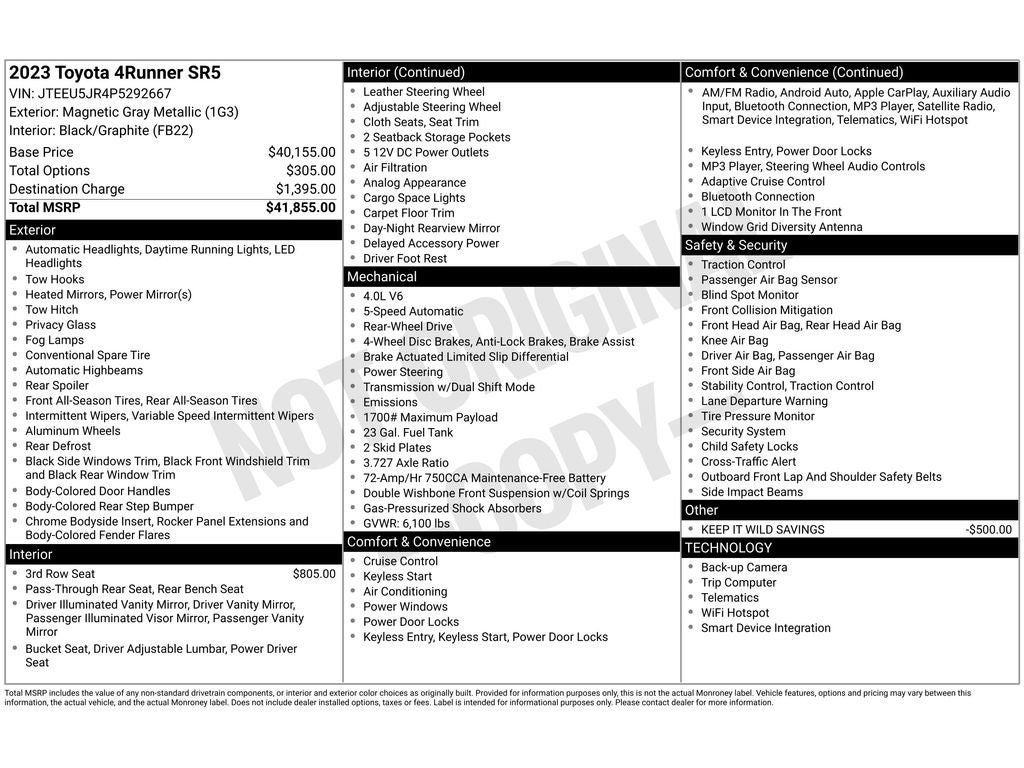 2023 Toyota 4Runner SR5