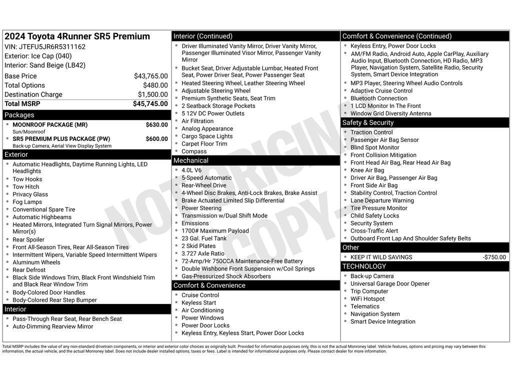 2024 Toyota 4Runner SR5 Premium