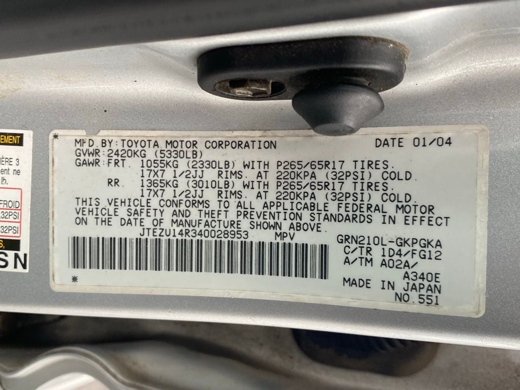 2004 Toyota 4Runner SR5