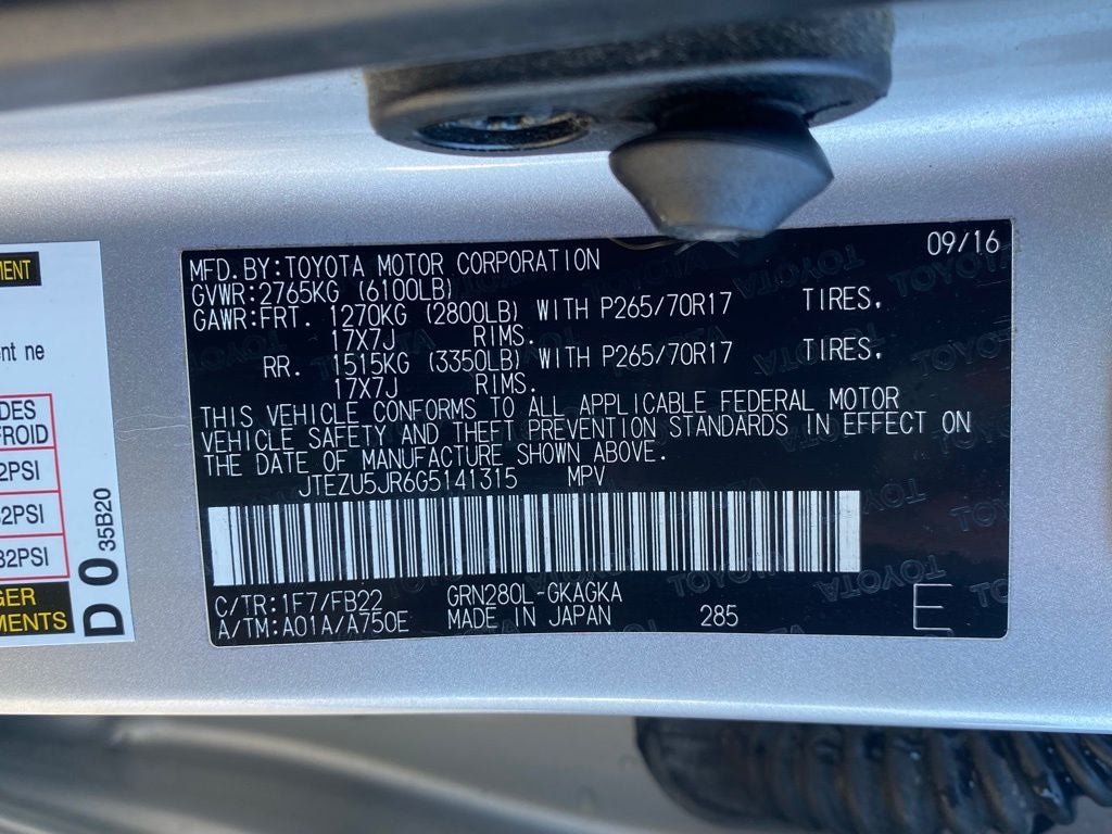 2016 Toyota 4Runner SR5