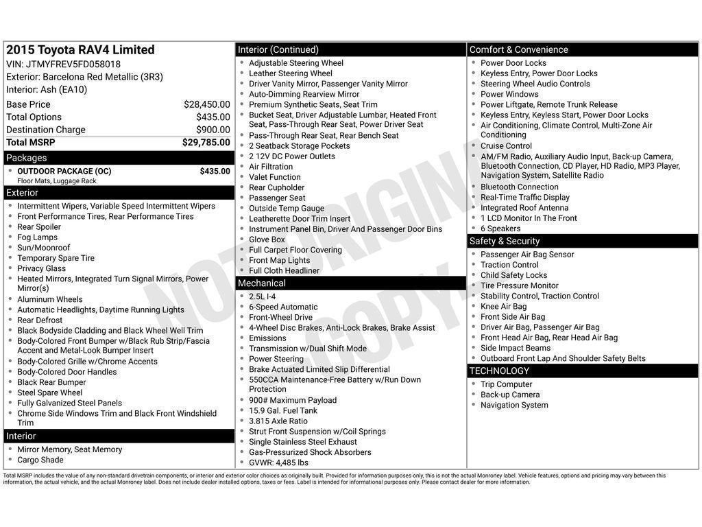 2015 Toyota RAV4 Limited