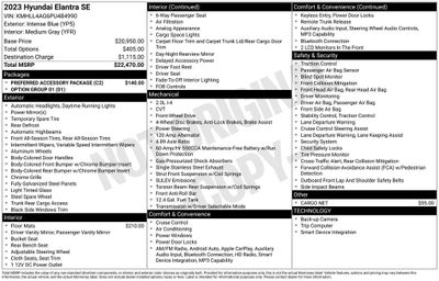 2023 Hyundai Elantra SE
