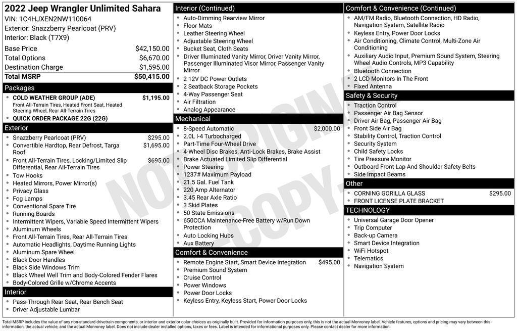 2022 Jeep Wrangler Unlimited Sahara