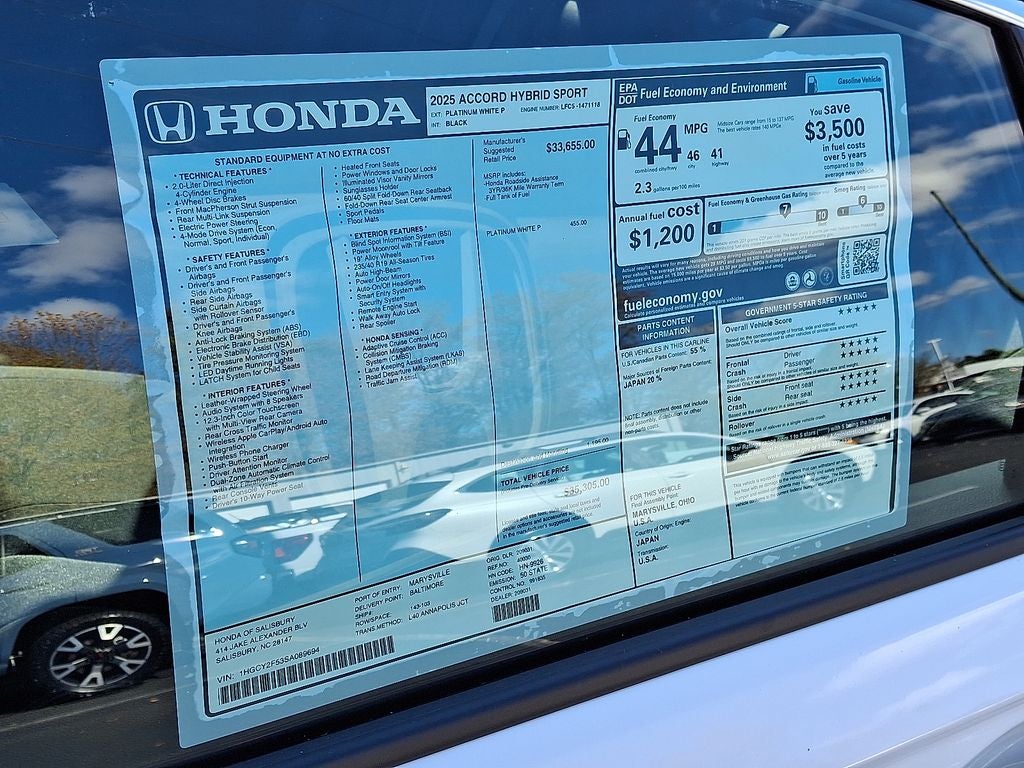 2025 Honda Accord Hybrid Sport