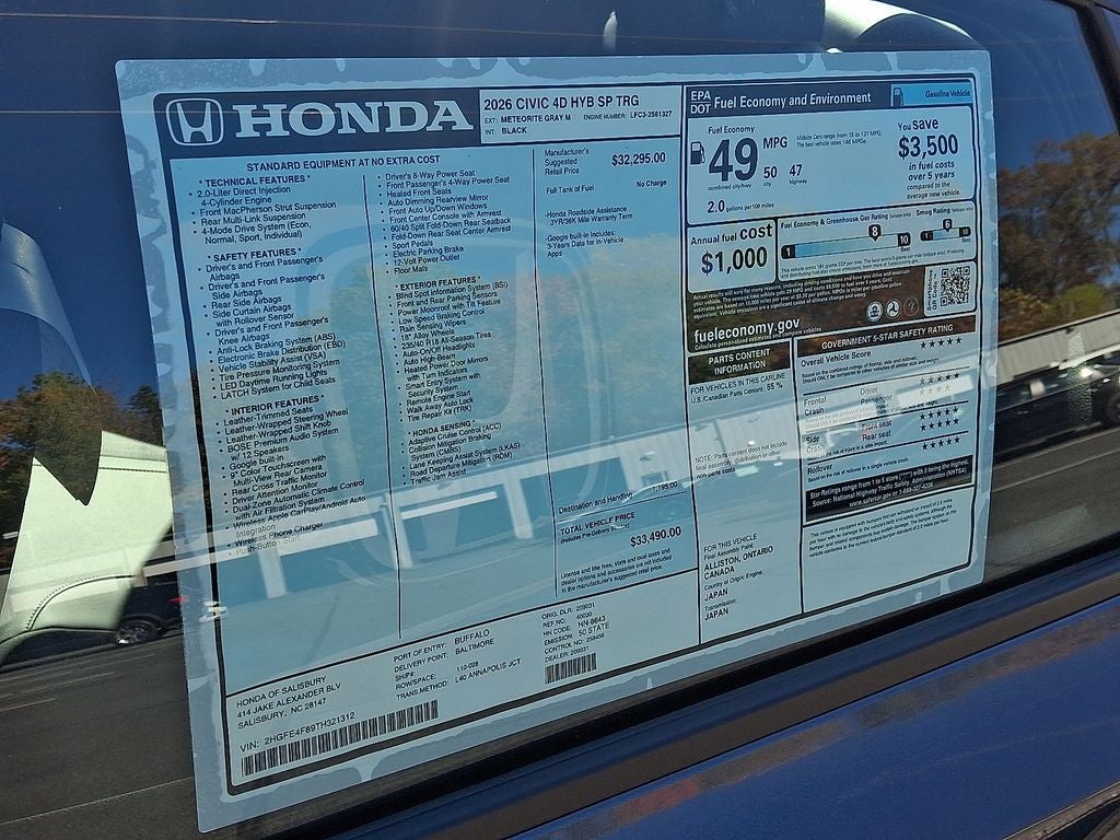 2026 Honda Civic Hybrid Sport Touring