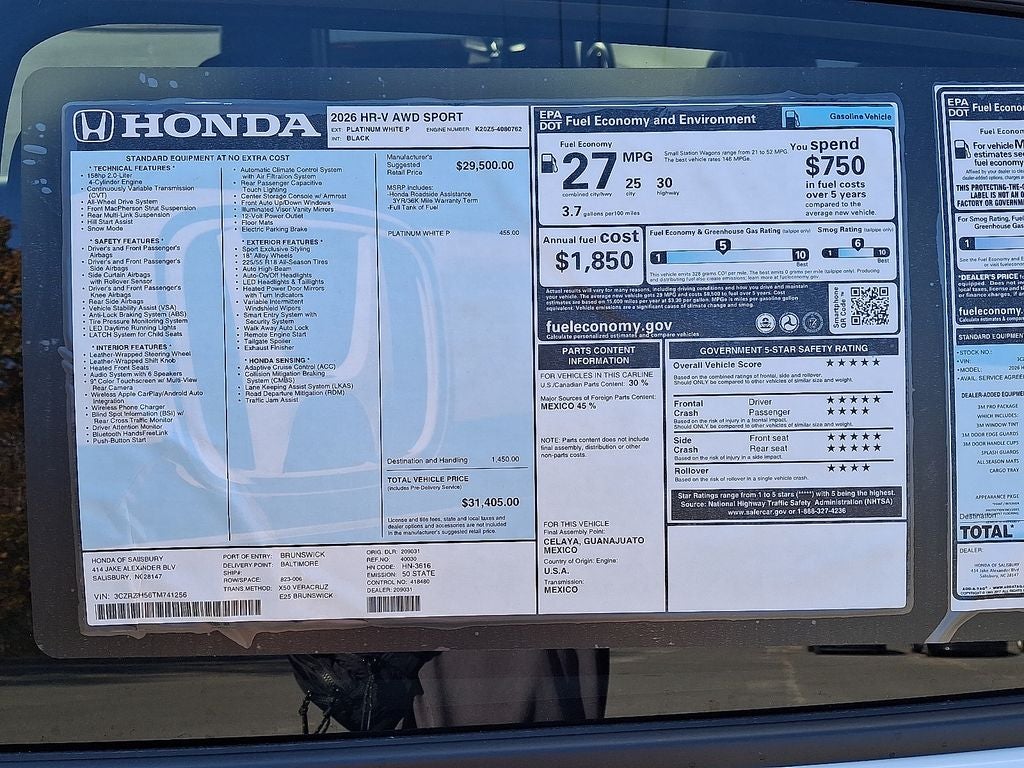 2026 Honda HR-V Sport