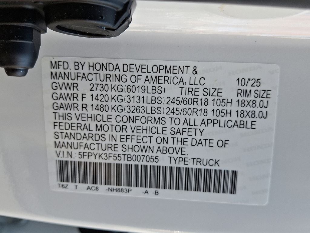 2026 Honda Ridgeline RTL