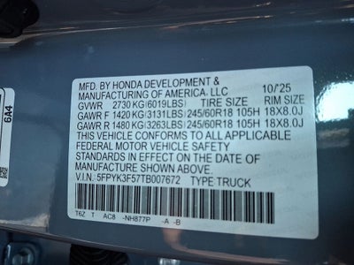 2026 Honda Ridgeline RTL