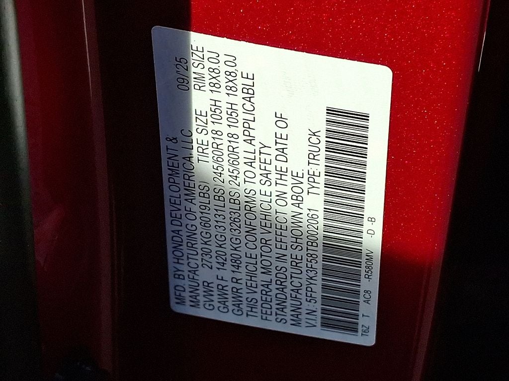 2026 Honda Ridgeline RTL