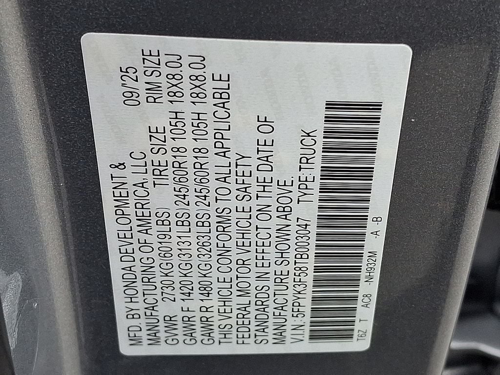 2026 Honda Ridgeline RTL