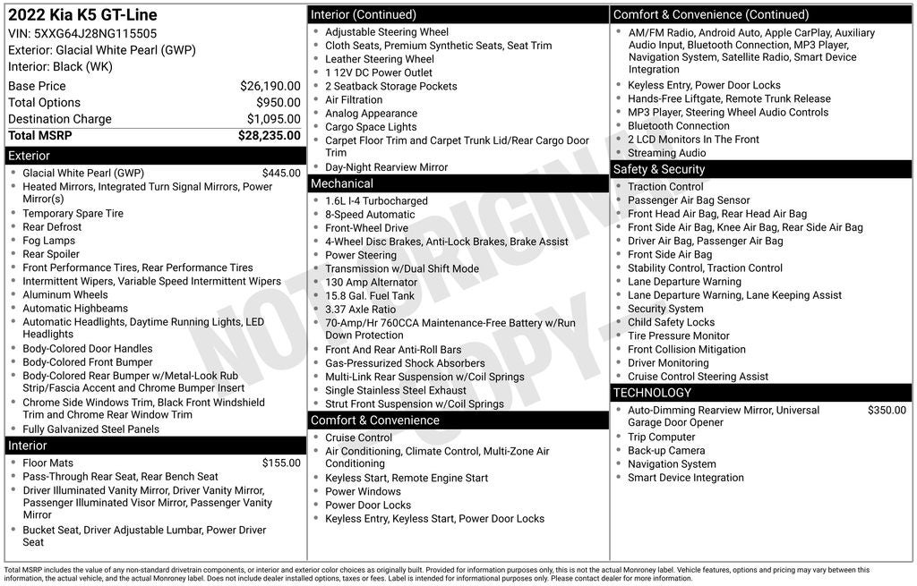 2022 Kia K5 GT-Line