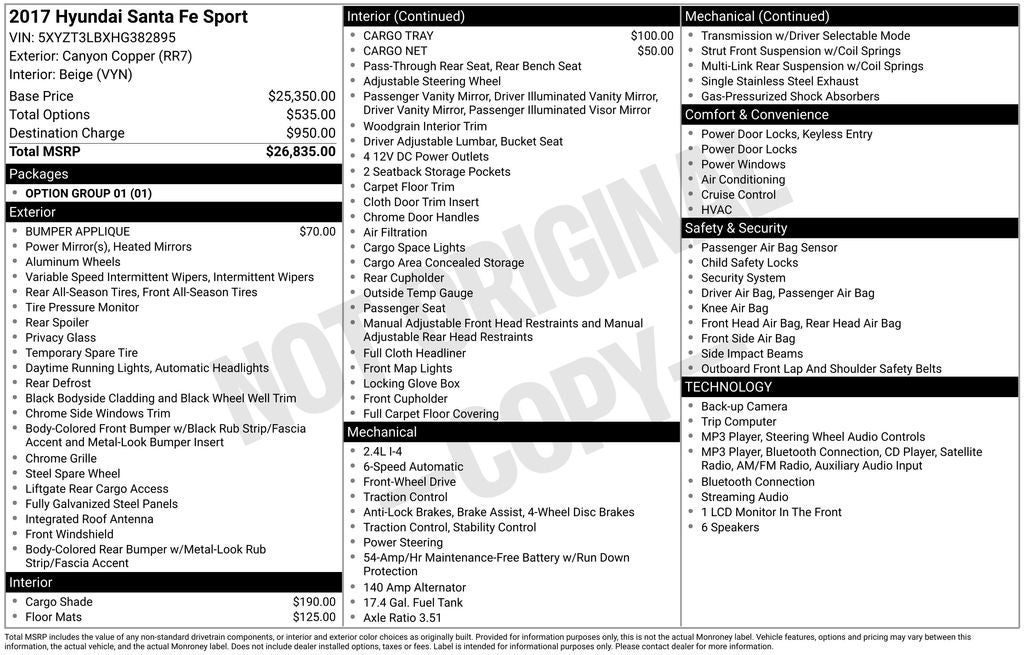 2017 Hyundai Santa Fe Sport 2.4 Base