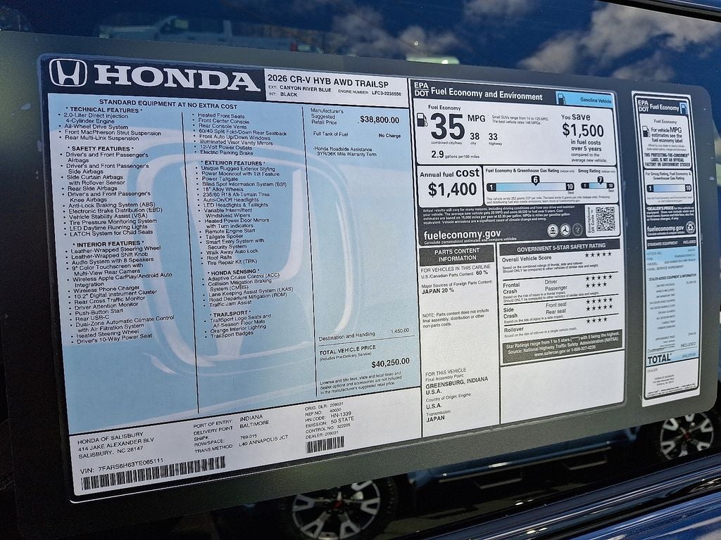 2026 Honda CR-V Hybrid TrailSport