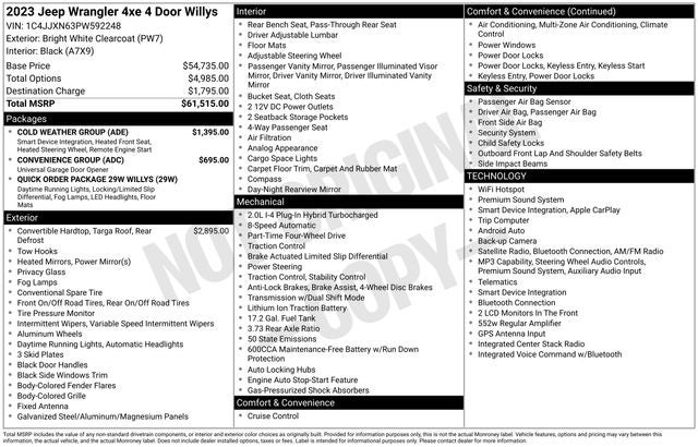 2023 Jeep Wrangler Base 4xe