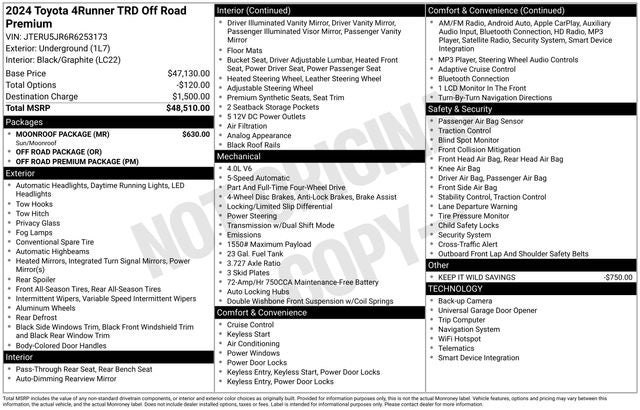 2024 Toyota 4Runner TRD Off-Road Premium