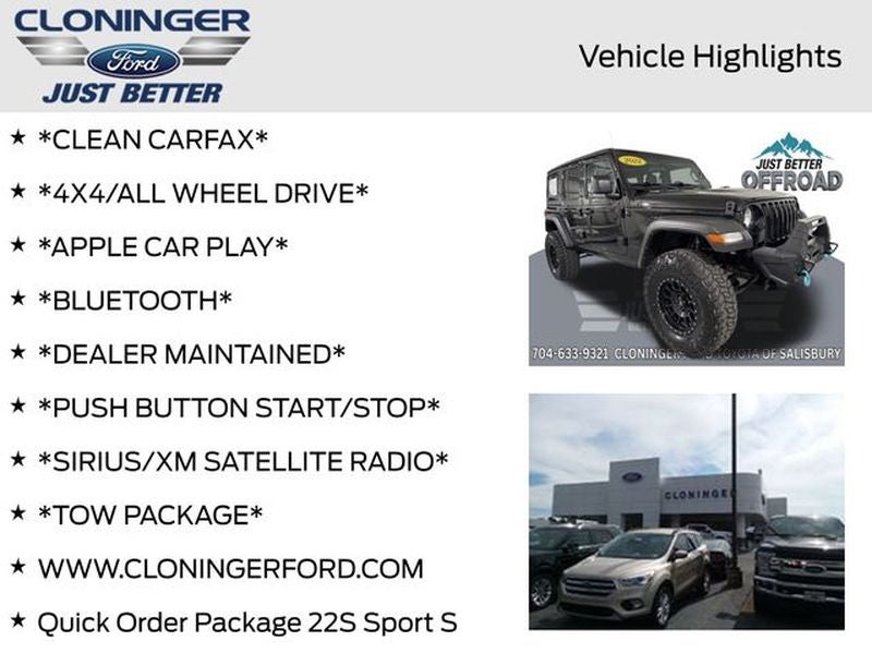 2022 Jeep Wrangler Unlimited Sport S