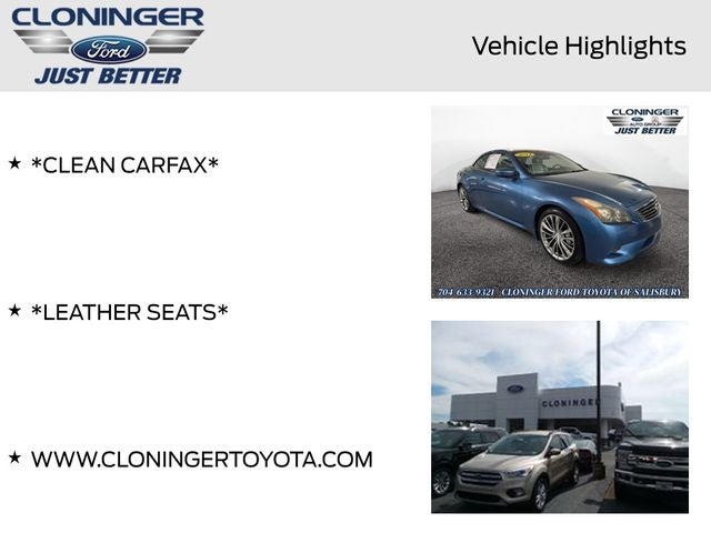 2011 INFINITI G37 Base